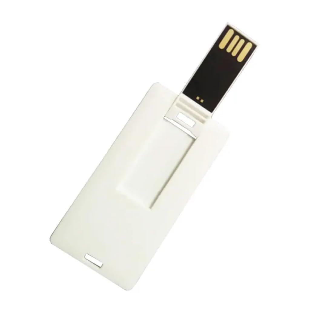 SippyTales~ Mini Credit Card Style USB Flash Drive, White, Slim & Portable Pendrive for Laptop, Desktop, Car | Ultra Thin, Wallet Friendly,|USB 2.0 Storage Device for Office, School, Personal Use 4GB