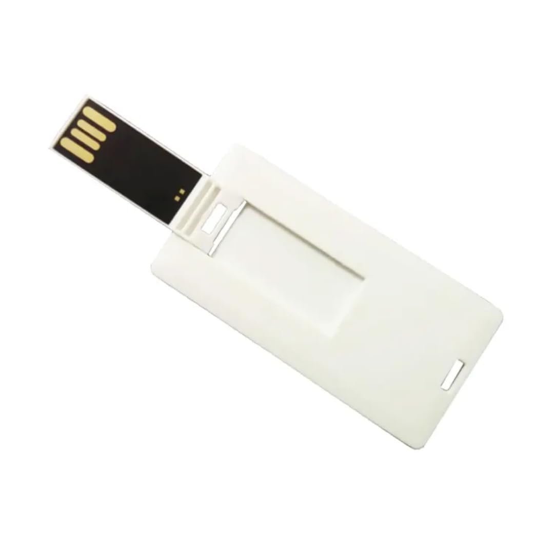 SippyTales~ Mini Credit Card Style USB Flash Drive, White, Slim & Portable Pendrive for Laptop, Desktop, Car | Ultra Thin, Wallet Friendly,|USB 2.0 Storage Device for Office, School, Personal Use 4GB