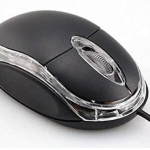 Wired USB Optical Mouse with Scroll Wheel, Black