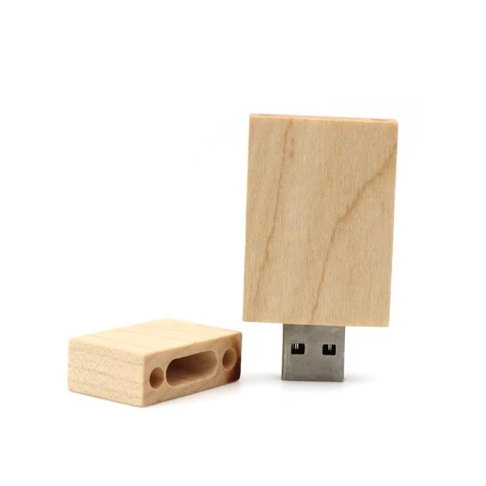 CleverlyGifted® 64GB Wooden Pen Drive | Natural Wood Finish | Minimalist Design | USB 2.0, Speed up to 10 Mbps | Ideal Corporate Gifting Product | 1 Pc