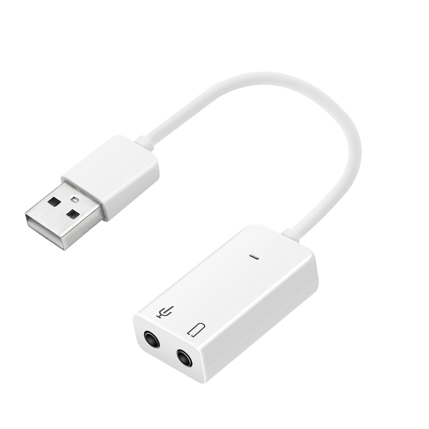 USB External Sound Card Adapter, Dual Channel Audio Interface Compatible with Desktop, Laptop, PS4, Tablet, Voice Synchronization for Speakers, Headset, Microphone