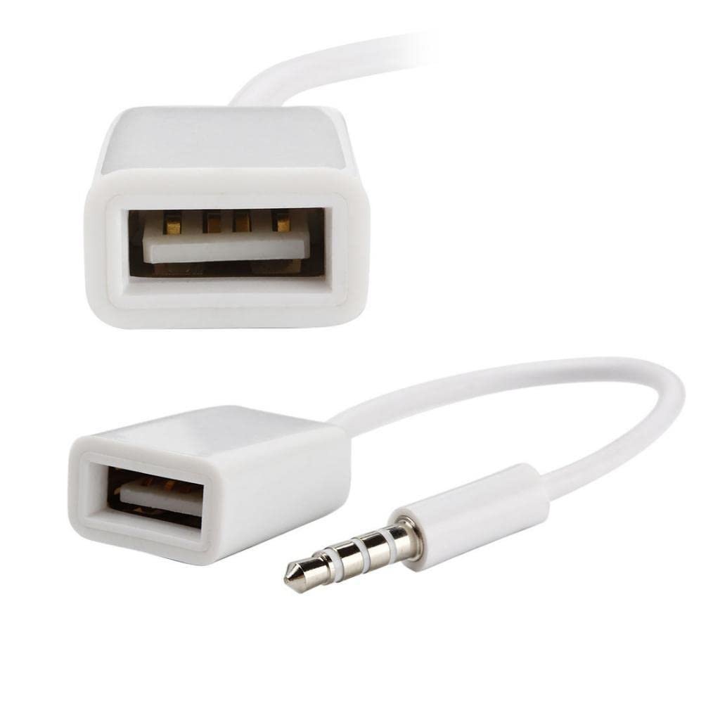 ® CBOLLY - 3.5mm Male AUX Audio Plug Jack to USB 2.0 Female Converter Cable for Car|1 Piece 3.5mm Male to USB 2.0 Female Converter Cable