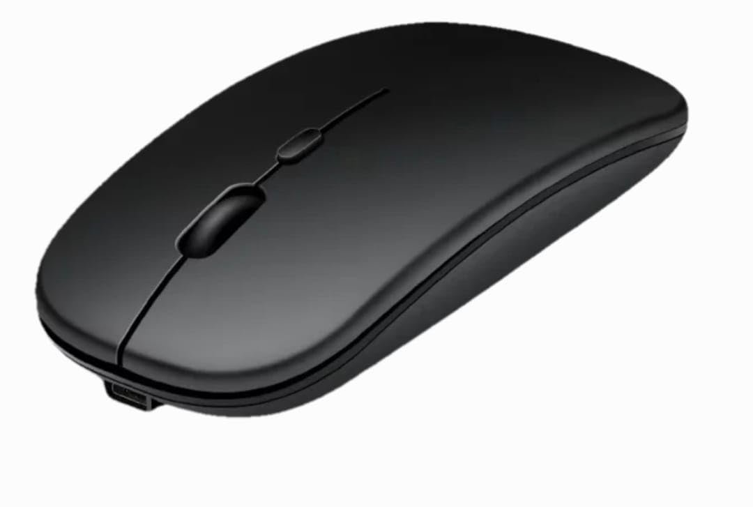 Wireless Mouse, Bluetooth and 2.4G Dual Mode, Rechargeable (Black)