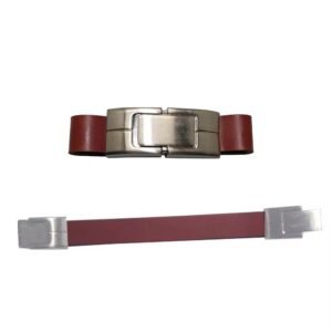 SippyTales Leather Wristband USB Flash Drive 128GB | PU Leather Bracelet Pendrive with Metal Clasp | USB 2.0 Premium Fancy Pen Drive | Grade A Chip | Stylish Gifting USB Disk (Black)