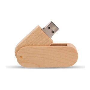 Swivel Premium Wooden Pen Drive 4GB USB 2.0 | Eco-Friendly Wood Flash Drive | Up to 10MB/s Speed | Grade A Chip | Corporate Gifting USB | Fancy Designer Pendrive 4GB