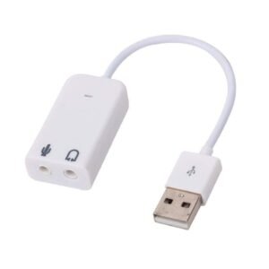 7.1 Channel USB External Sound Card Audio Adapter with Mic – Plug & Play, 3D Surround Sound, Compatible with Windows XP/ME/Vista/7/8, Server 2003, Linux, Mac OS