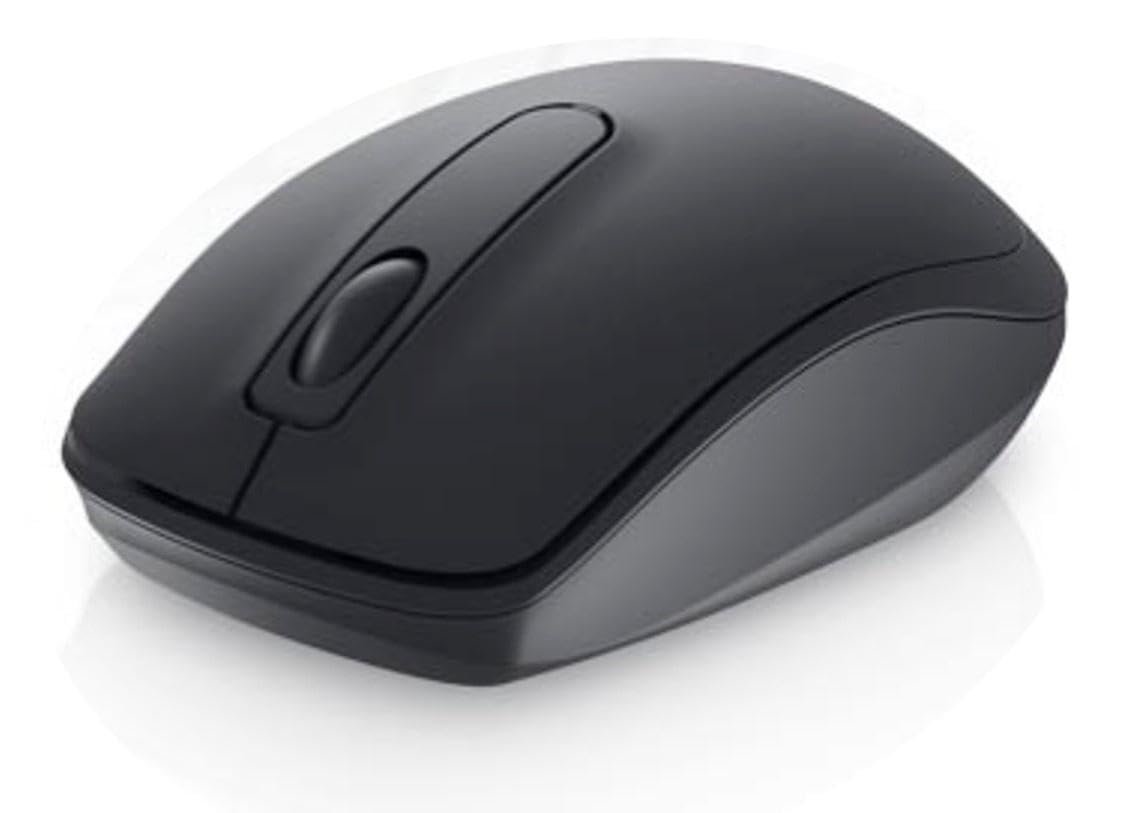 WM118 Wireless Mouse, 1000DPI, 2.4 Ghz with USB Nano Receiver, Optical Tracking, 12-Months Battery Life, Plug and Play, Ambidextrous - Black