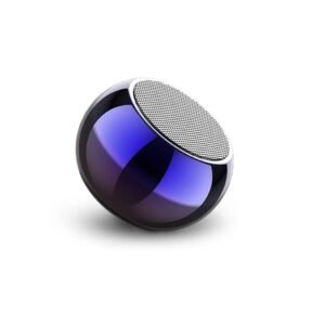 Ultra Mini Wireless Bluetooth Speaker, Heavy Metal Electroplating, Round, Quick Charge, Long Lasting Battery, Protable Pocket Mini Boost Bt Speaker Multicolour, Pack of 1