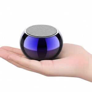 Ultra Mini Wireless Bluetooth Speaker with Heavy Metal Electroplating Round Speaker | Wireless Power Button Controlled, Long Lasting Battery & Quick Charge Pack of 1 (Multicolor)