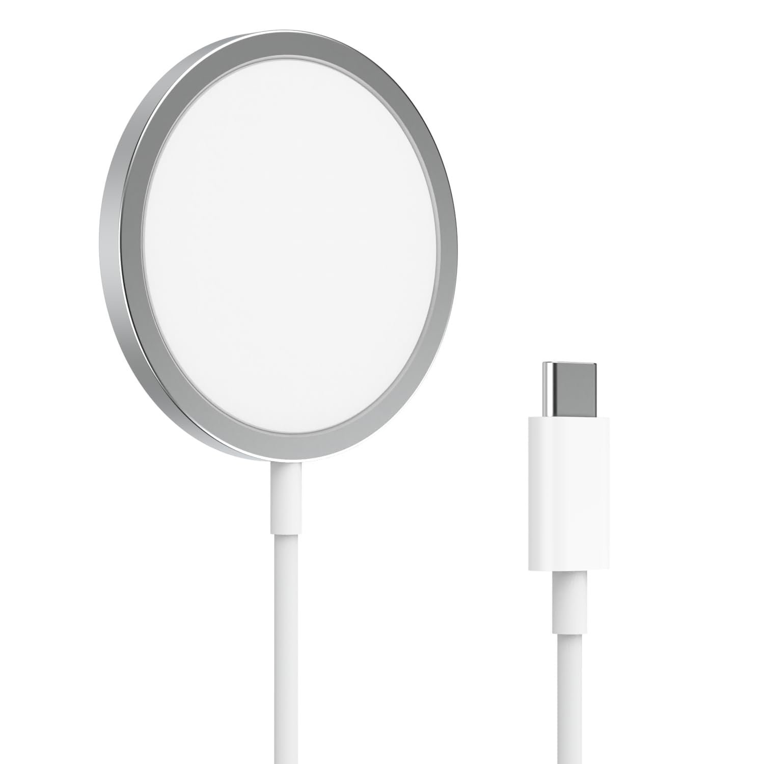 Magnetic Wireless Charger for iPhone, 15W Fast Charging USB-C, Qi Type-C Inductive Charging Station Compatible with iPhone 17/16/15/14/13/12 Series