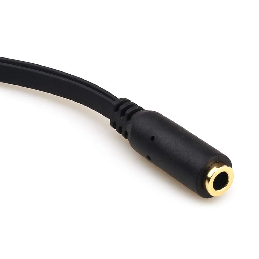 (Exclusively 𝟭𝟬+𝟱 Year Warranty 3.5mm Jack Headphone Mic Audio Y Splitter Cable 1 Male to 2 Female with Separate Headset/Microphone Adapter - (Red-Green, 20 cm)