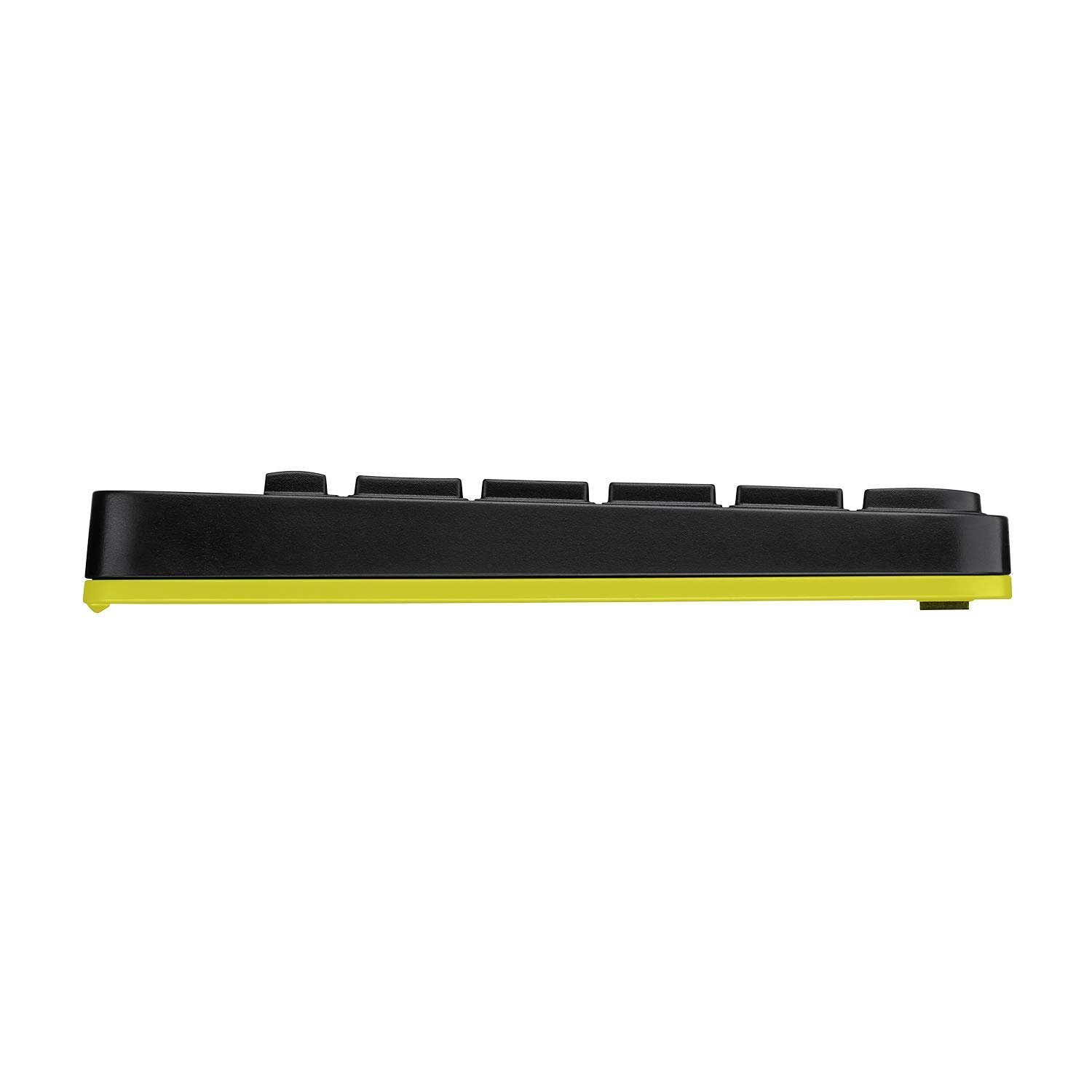 MK240 Nano Wireless USB Keyboard and Mouse Set, 12 Function Keys 2.4GHz Wireless, 1000DPI, Spill-Resistant Design, PC/Mac, Black/Chartreuse Yellow