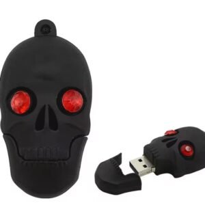 Skull Shape PVC Rubber USB Flash Drive 8GB | Novelty Pendrive | Fancy Designer Pen Drive | USB 2.0 Interface | Gifting Pendrive | Durable Soft Rubber Body | Up to 12MB/s Speed