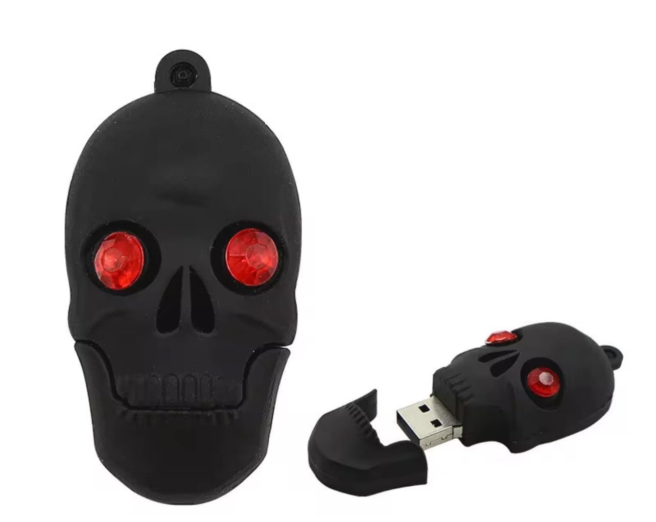 Skull Shape PVC Rubber USB Flash Drive 8GB | Novelty Pendrive | Fancy Designer Pen Drive | USB 2.0 Interface | Gifting Pendrive | Durable Soft Rubber Body | Up to 12MB/s Speed