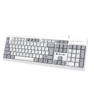 USB Alfa Keyboard 7 Wired Membrane Keyboard | 104-Key US Layout | UV Coated Keycaps | Ergonomic Design | Quiet & Durable Membrane Build | 1-Year Warranty (LOX-106)