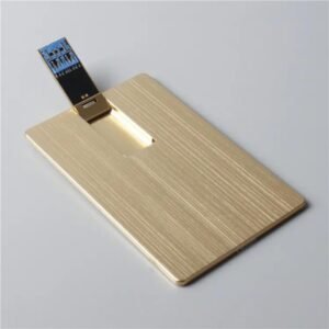 SippyTales ~Metal Card Style USB Flash Drive, Portable Slim Card Shaped Memory Stick for Business, Premium Look, 2.0 Pen Drive, Corporate Gifting, High Speed, Upto 15MBPS (Golden, 8, GB)