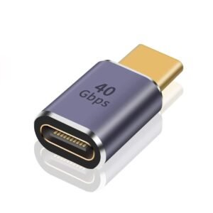 USB C Adapter, USB Type C Male to Female Adapter Extender Support 100W, 40Gbps, 8K@60Hz for Thunderbolt 4/3, MacBook Pro/Air, Laptop, Tablet, Phones and More Type C Devices (Male to Female)