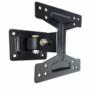 TECHNOQUERY TV Stand Universal Slim Tilt & Swivel Full Motion TV Wall Mount Bracket for 14-26 Inch PC Monitor TFT LCD LED Plasma OLED Flat Curved Screen TVs, VESA 50x50mm 100x100mm 33Lbs