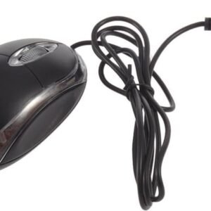 Wired Optical Mouse with Scroll Wheel | Mini USB Mouse for PC & Laptop | High Precision LED Optical Tracking | Ergonomic Compact Design | Black(Wired Mouse- 2)