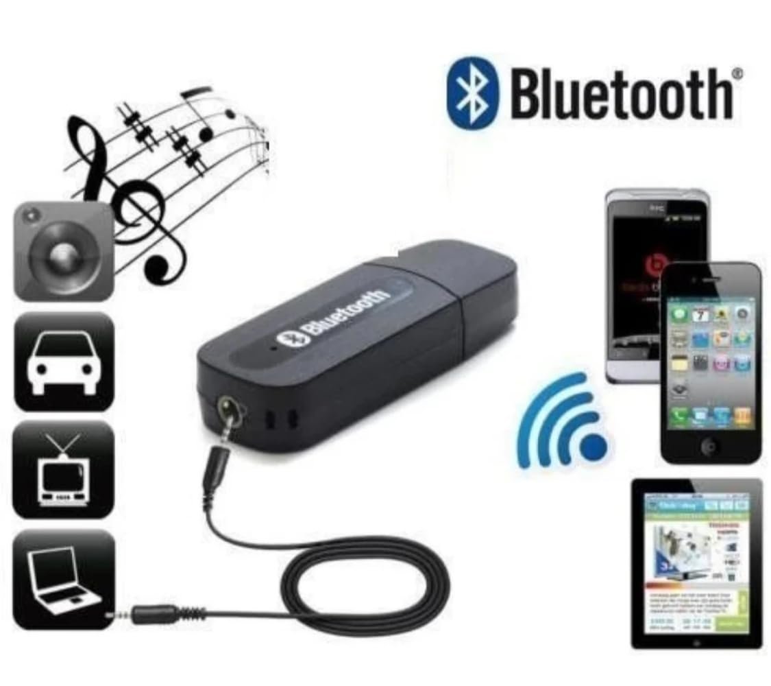 Trendy BT-Receiver Car Wireless Bluetooth Receiver Adapter 3.5Mm Aux Audio Stereo Music Home Hands Free Car Kit Device