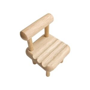 Wooden Mobile Stand | Mini Chair Shaped Phone Holder | Universal Smartphone Stand (Natural Wood Finish)