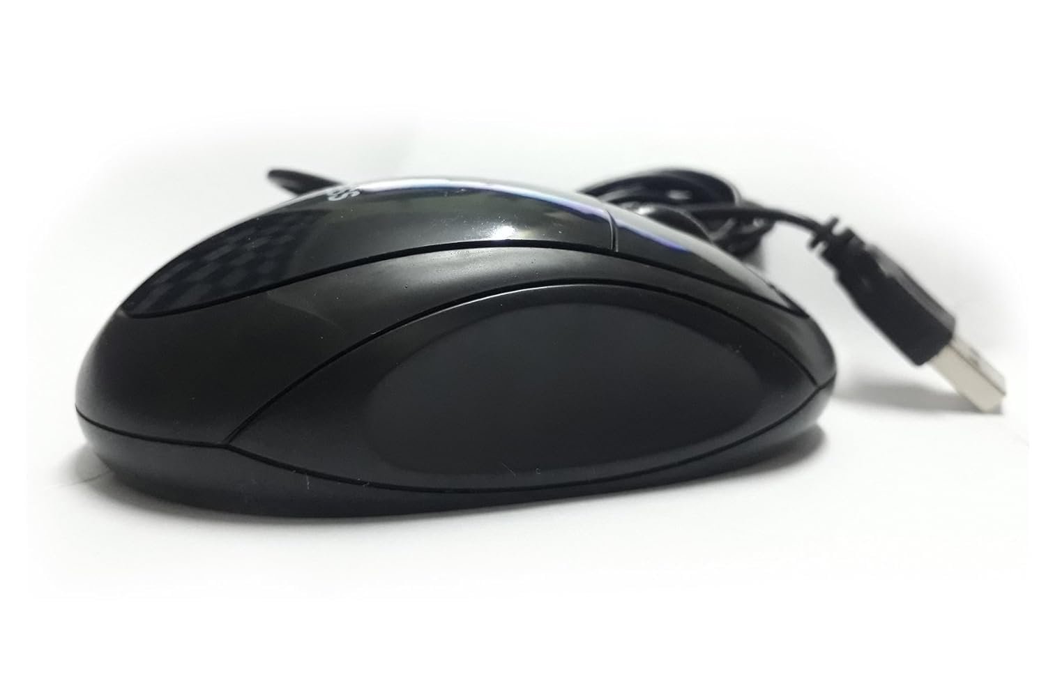 USB Optical Mouse, Black, Wired Computer Mouse with Long Cable, Ergonomic Design for Desktop PC and Laptop