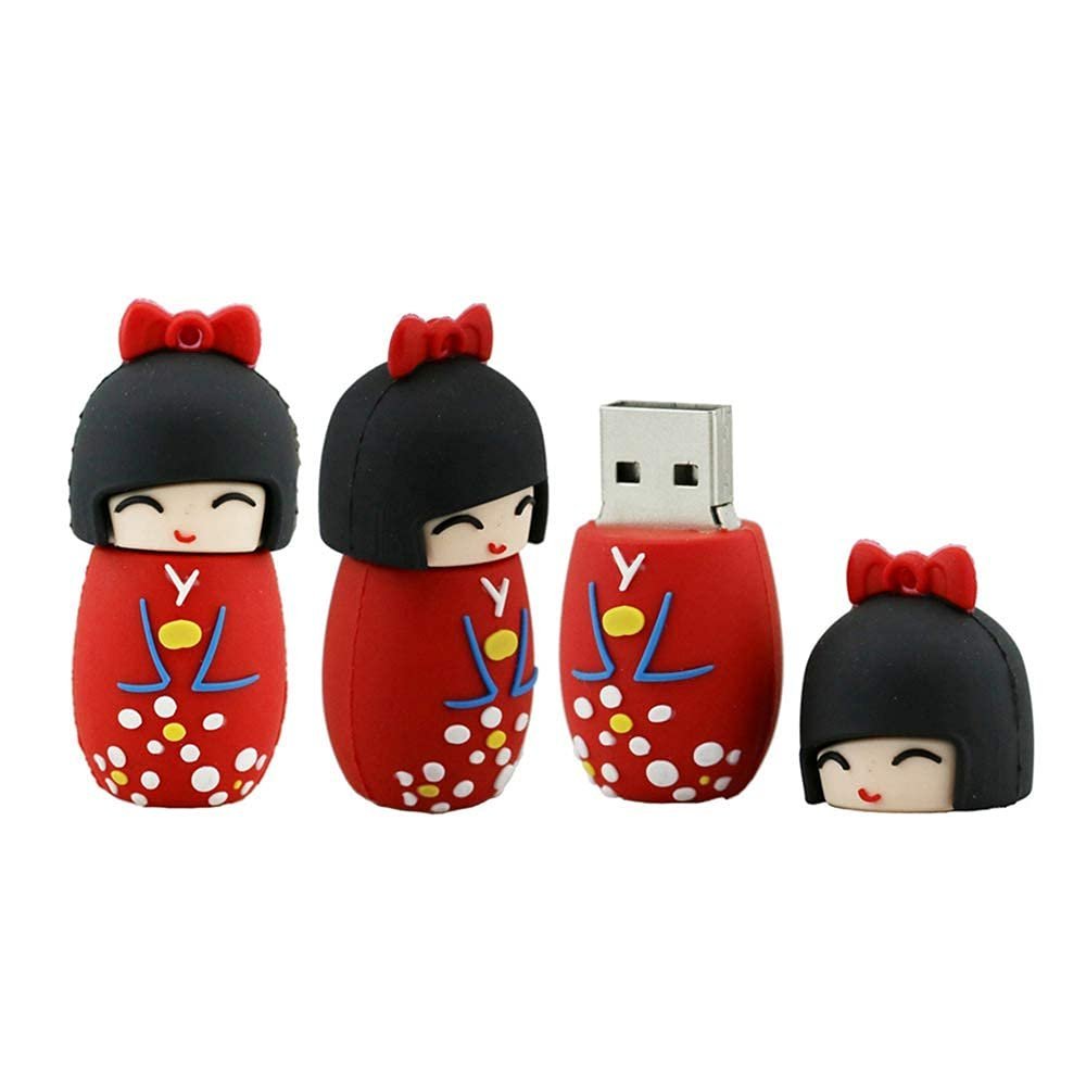 SippyTales~Cartoon Character USB Flash Drive – PVC Material, Cute Figurine Pen Drive, High Speed Data Storage, Portable Memory Stick for Laptop, PC & Car Audio, 1pc (4, GB)