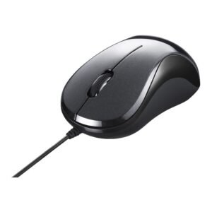 BSMBU108BK Wired Blue LED Silent 3 Button Mouse Black