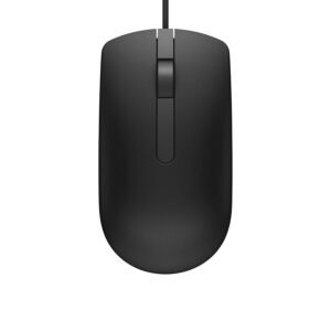 MS116 Wired Mouse, 1000 DPI, Scrolling Wheel, 2 Buttons, 1 x USB, Optical LED Tracking, Plug and Play, Scrolling Wheel, Black