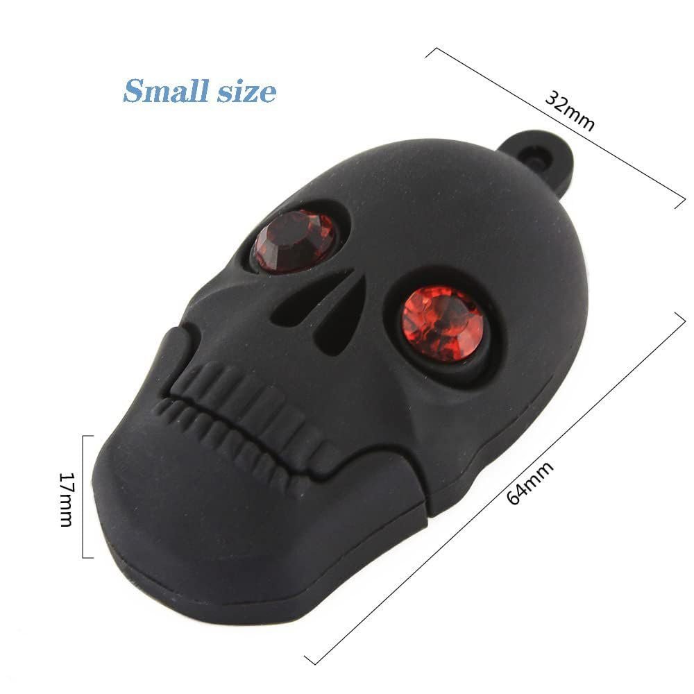 Skull Shape PVC Rubber USB Flash Drive 8GB | Novelty Pendrive | Fancy Designer Pen Drive | USB 2.0 Interface | Gifting Pendrive | Durable Soft Rubber Body | Up to 12MB/s Speed
