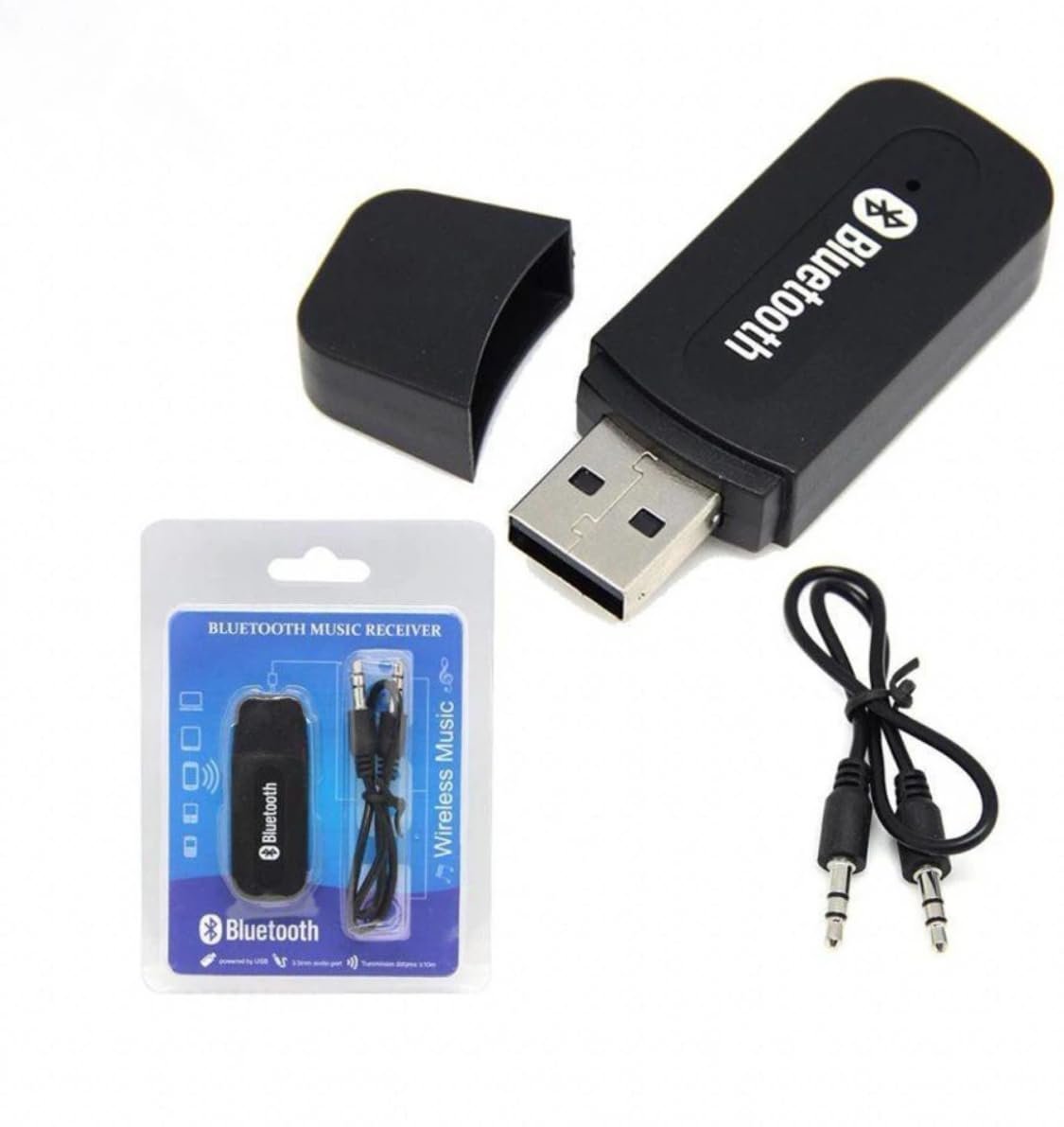 Trendy BT-Receiver Car Wireless Bluetooth Receiver Adapter 3.5Mm Aux Audio Stereo Music Home Hands Free Car Kit Device