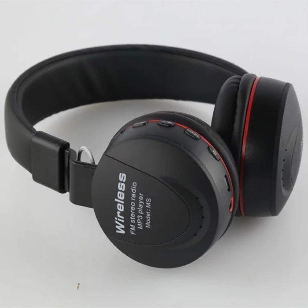 Premium 771 Wireless Bluetooth Headphones | Over-Ear Foldable Headset with Deep Bass, Noise Cancelling Mic, FM Radio, MP3 Player & Long Battery Life for Music, Gaming & Calls (Black)