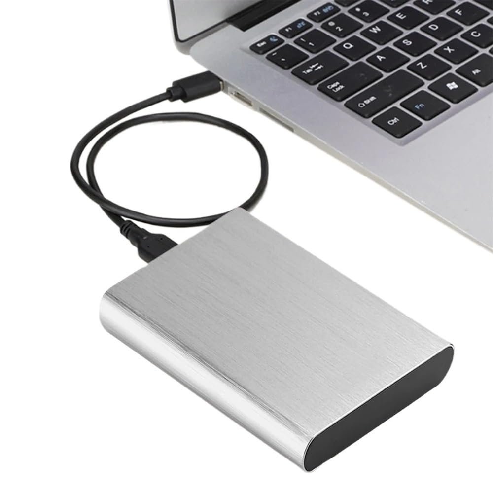 1TB Portable External Hard Drive USB 3.0 Compatible with Tablets and 2.5 Inch Devices Metal Plug and Play(Silver)