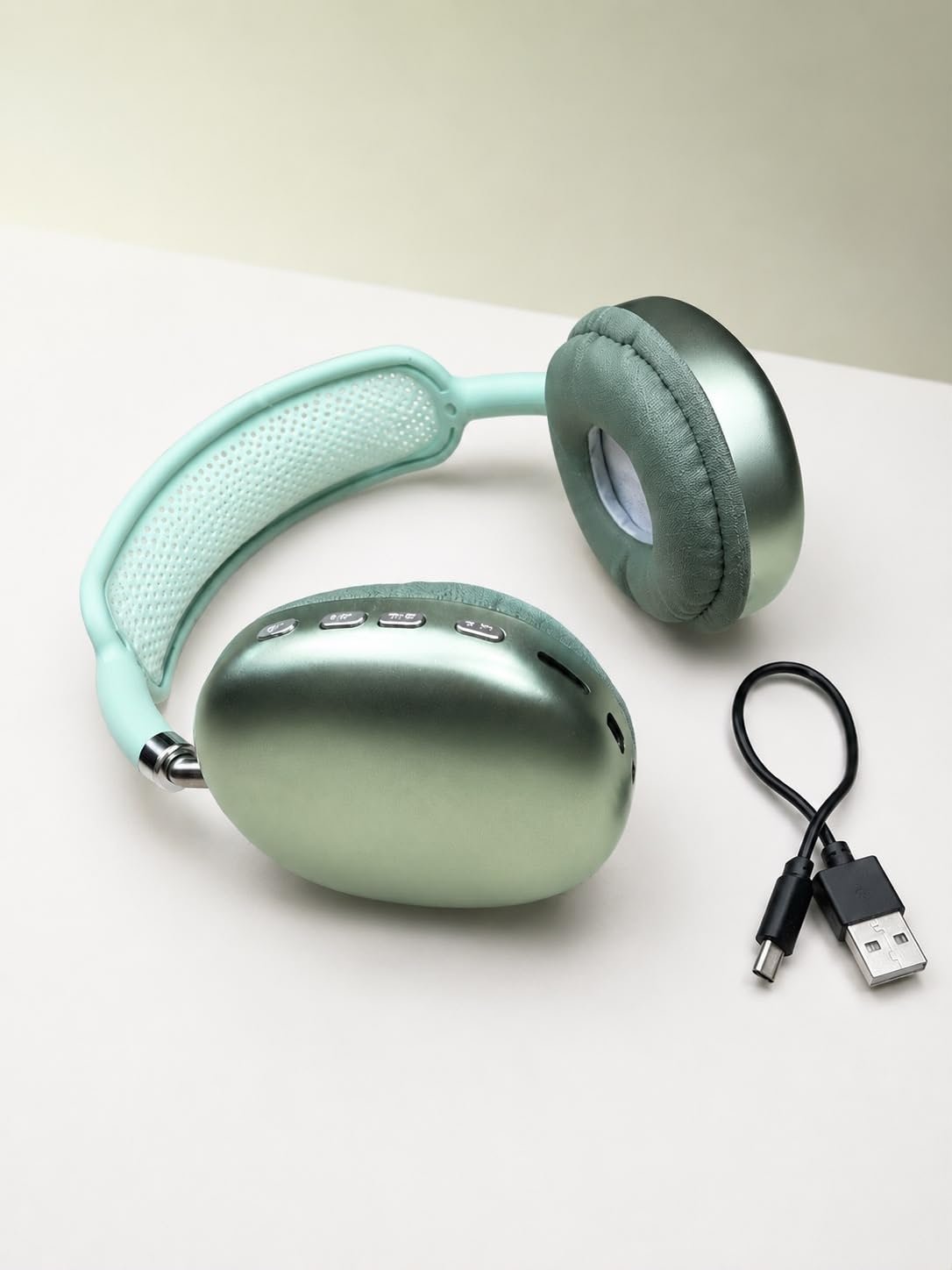 Wireless Bluetooth Over-Ear Headphones with USB Charging Cable