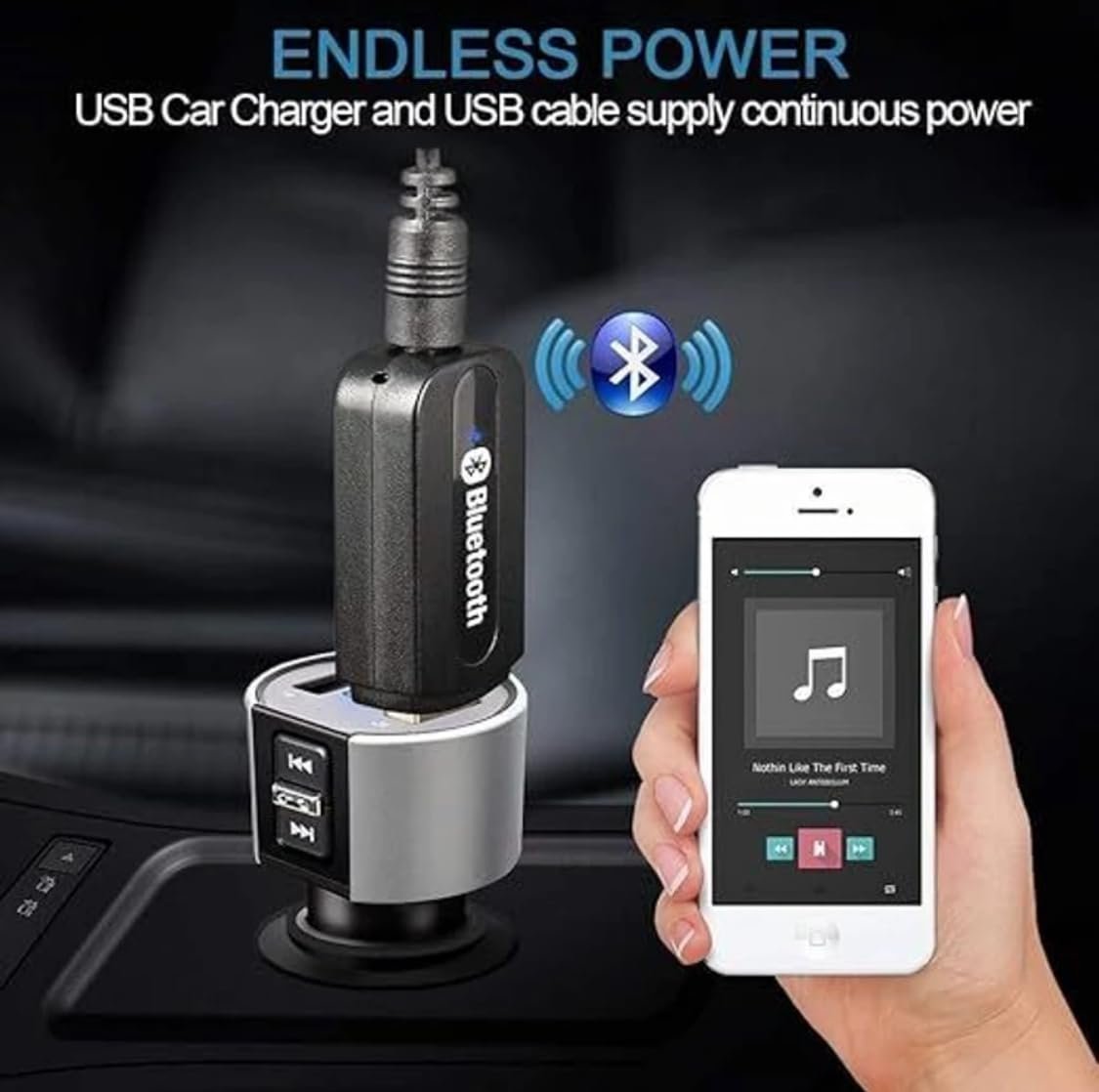 Trendy BT-Receiver Car Wireless Bluetooth Receiver Adapter 3.5Mm Aux Audio Stereo Music Home Hands Free Car Kit Device