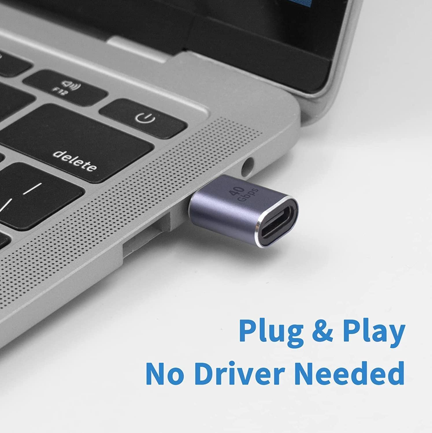 USB C Adapter, USB Type C Male to Female Adapter Extender Support 100W, 40Gbps, 8K@60Hz for Thunderbolt 4/3, MacBook Pro/Air, Laptop, Tablet, Phones and More Type C Devices (Male to Female)