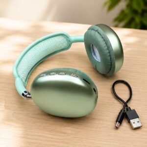 Wireless Bluetooth Over-Ear Headphones with USB Charging Cable