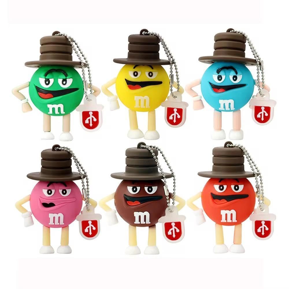 SippyTales ~Cute CartoonUSB Flash Drive, Yellow & Pink Character with Brown Hat,Portable Memory Stick, Novelty Design Keychain Pendrive,2.0, High Speed, for Gifting, Birthday,School (Yellow, 16, GB)