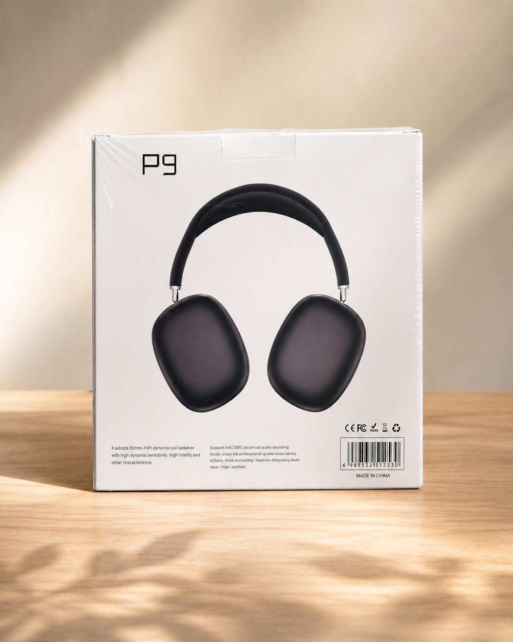 Wireless Bluetooth Over-Ear Headphones with USB Charging Cable