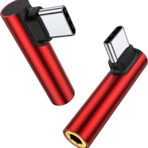 Original C to 3.5mm Audio Adapter 1 Pcs | Type-C to AUX Headphone Jack Dongle with DAC Chip | Right Angle Connector | Compatible with Mi, iqoo, Vivo, iPad Pro | New L Shape