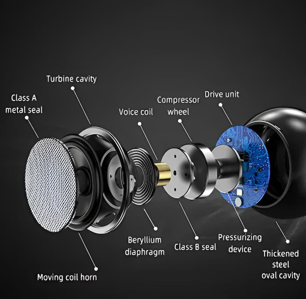 Mini Boost 4 Bluetooth Speaker 4D Mini Electroplating Round Steel Speaker - Multicolor - Pack of 1