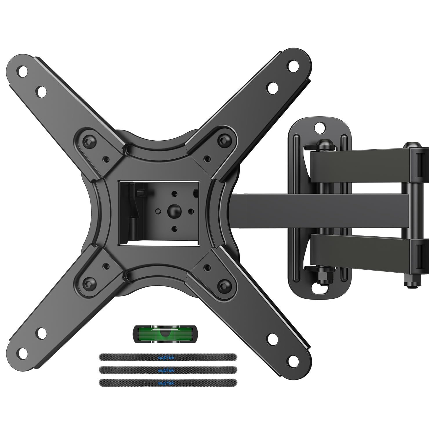 Full Motion TV Monitor Wall Mount for Most 13-43 Inch LED LCD Flat Curved Screen TVs & Monitors, Articulating Arms Swivel Tilt Extension Rotation, Max VESA 200x200mm up to 44lbs, MA1345