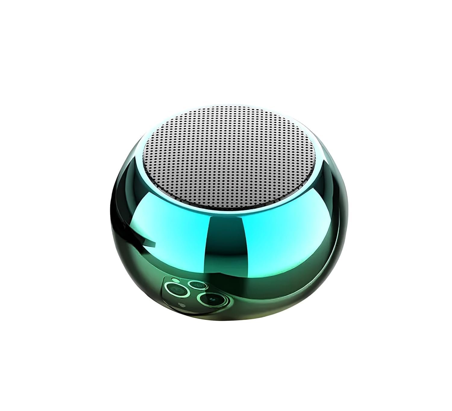 Mini Boost 4 Bluetooth Speaker 4D Mini Electroplating Round Steel Speaker - Multicolor - Pack of 1