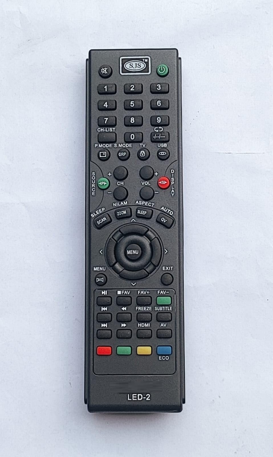LED TV Remote Compatible to Mita.shi Tv Remote for Android Television (led-2) Compatible for Any Model of LCD LED Universal Mita.shi Remote Control, Black