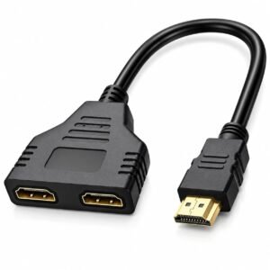 Denmile HDMI Y Splitter Cable 1 in 2 Out, 4K 1080P 3D HDTV Dual Port Adapter, 1 Male to 2 Female HDMI Converter Splitter for TV Monitor Laptop PS3 PS4 PC VR Display [ Mirror Display Only ]