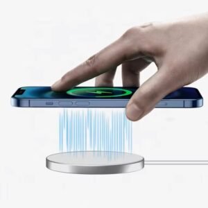 Magnetic Wireless Charger 15W Portable Fast Charging Circular Pad Wireless Charger Compatible with All Wireless Smartphones & Earbuds