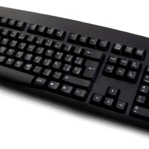 Full Size Wired Computer Keyboard, 104 Keys, Black