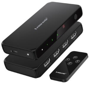 4K HDMI Switch, 3 in 1 Out HDMI Splitter, Triple Multiview Seamless Switcher Selector with Remote Control (Batteries not Included)