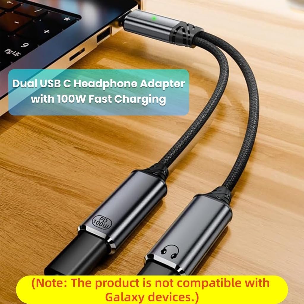 ® Multi USB C Splitter 1 in 2 Out Adapter with Audio, Charging, Data