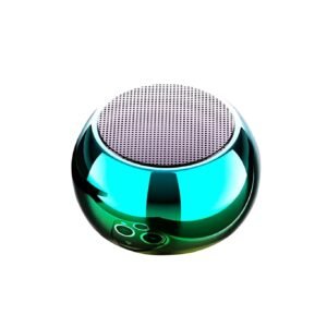 Round Mini Speaker Boost 4 Colourful Wireless Bluetooth Speaker, Mini Electroplating Round Steel, Random Colour (Pack of 1)